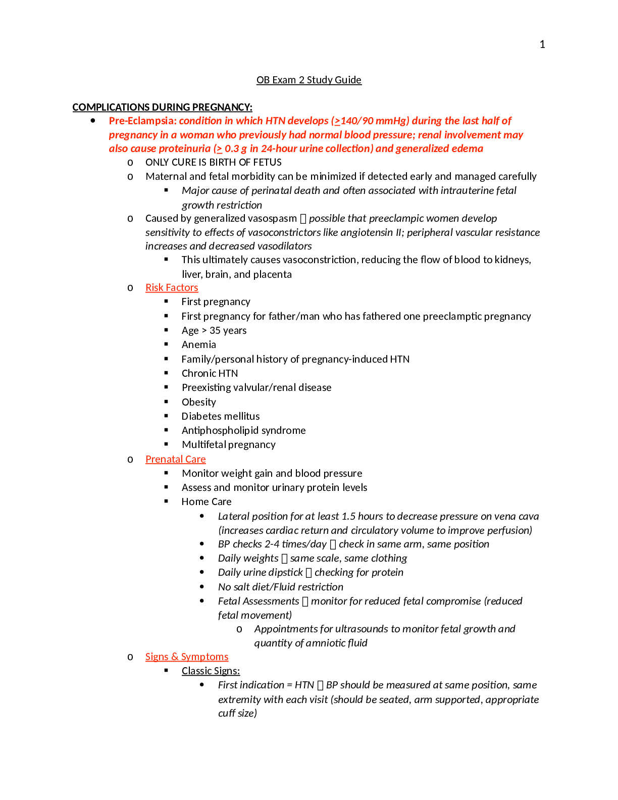 Preview of MATERNAL A 327 Maternal and child peds EXAM 2 study guide (Already Graded A)